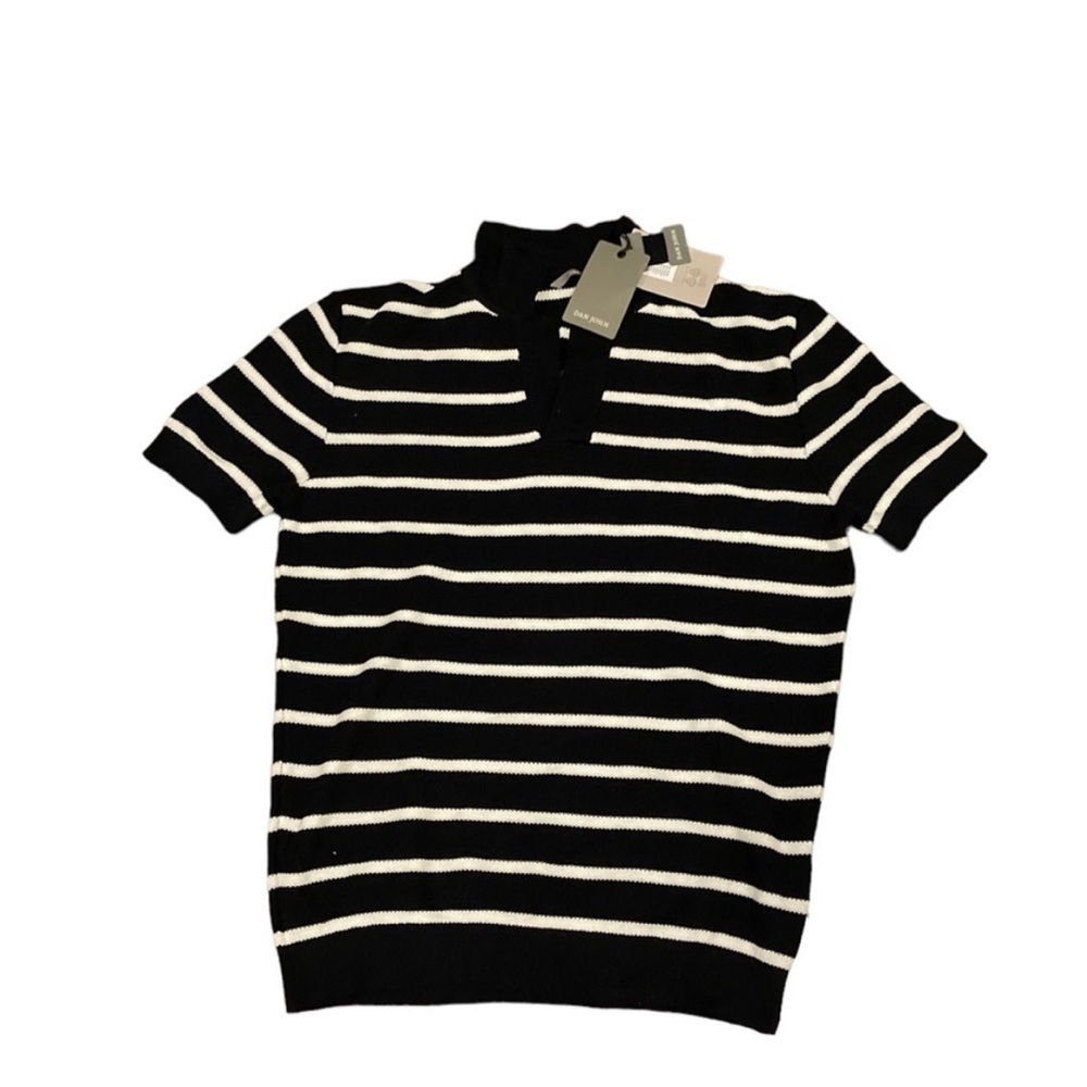 Dan John knit sweater polo “Collo Aperto Rigata”